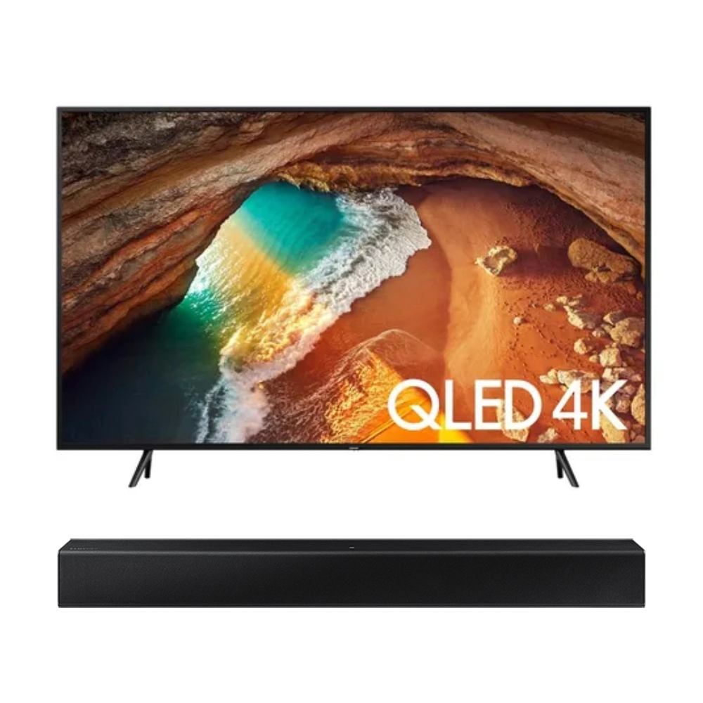 Combo | Smart Tv Samsung 55" Serie Q QLED 4K QN55Q60RA Reacondicionado Como Nuevo + Barra de Sonido Samsung T400 Reacondicionado