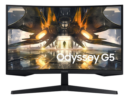 Monitor Samsung Odyssey G5 27" Gamer QHD 165Hz Curvo 1000R Negro - OPEN BOX